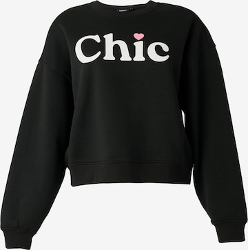 ONLYSweater majica 'ONLBEST' - crna boja: prednji dio