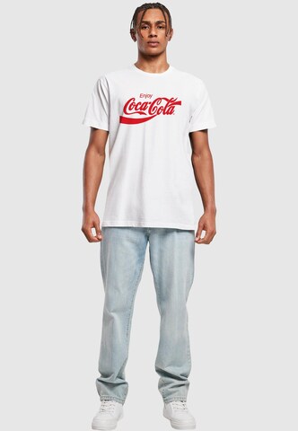 Merchcode Koszulka 'Coca Cola' w kolorze biały