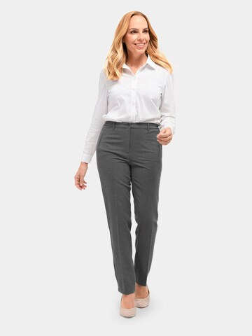 Goldner Regular Pleated Pants in Grey