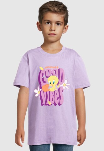 T-Shirt 'Looney Tunes - Tweeday Sunshine And Good Vibes' ABSOLUTE CULT en violet : devant
