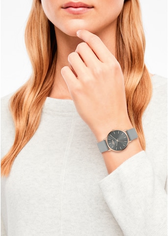 s.Oliver Analoguhr in Grau: Vorderseite