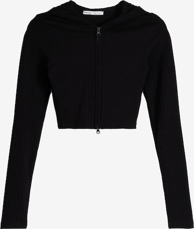 Bershka Cardigan en noir, Vue avec produit