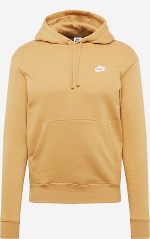 Nike Sportswear Regularny krój Bluzka sportowa 'Club Fleece' w kolorze żółty: przód