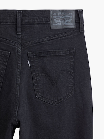 melns LEVI'S ® Pakapēniski sašaurināts piegriezums Džinsi 'High Waisted Mom Jean'