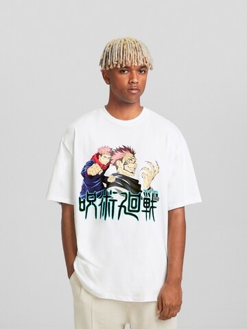 Bershka T-Shirt in Weiß: Vorderseite