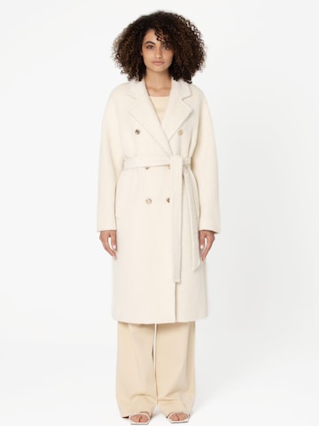 Giodoro Zimski plašč 'Adioro Off White Alpaca Coat' | bela barva: sprednja stran