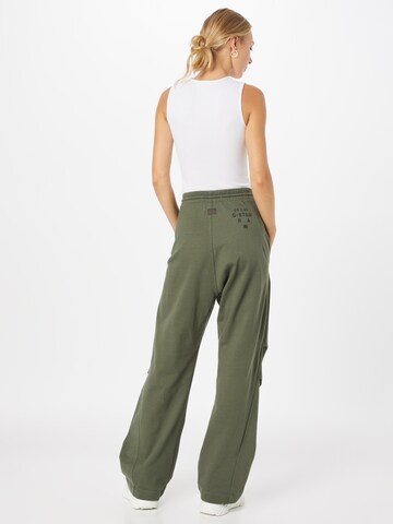 G-Star RAW Wide leg Trousers 'Snow' in Green