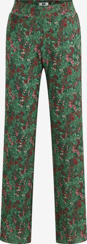 WE Fashion Loosefit Kalhoty – zelená: přední strana
