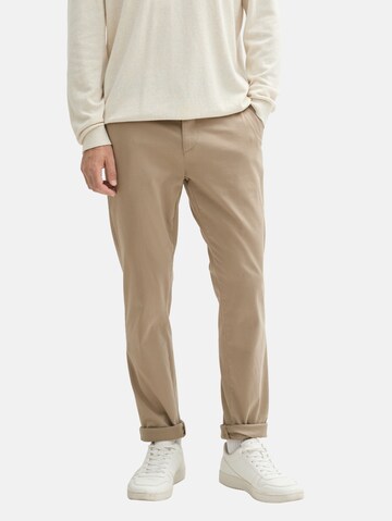 TOM TAILOR Slimfit Chino 'Travis' in Beige: voorkant