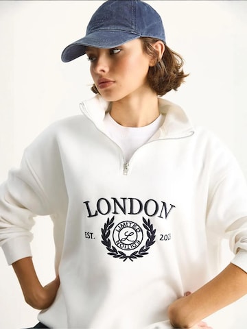 Sweat-shirt Bianco Lucci en blanc