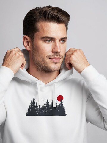 Neverless Sweatshirt 'Waldkette' in White