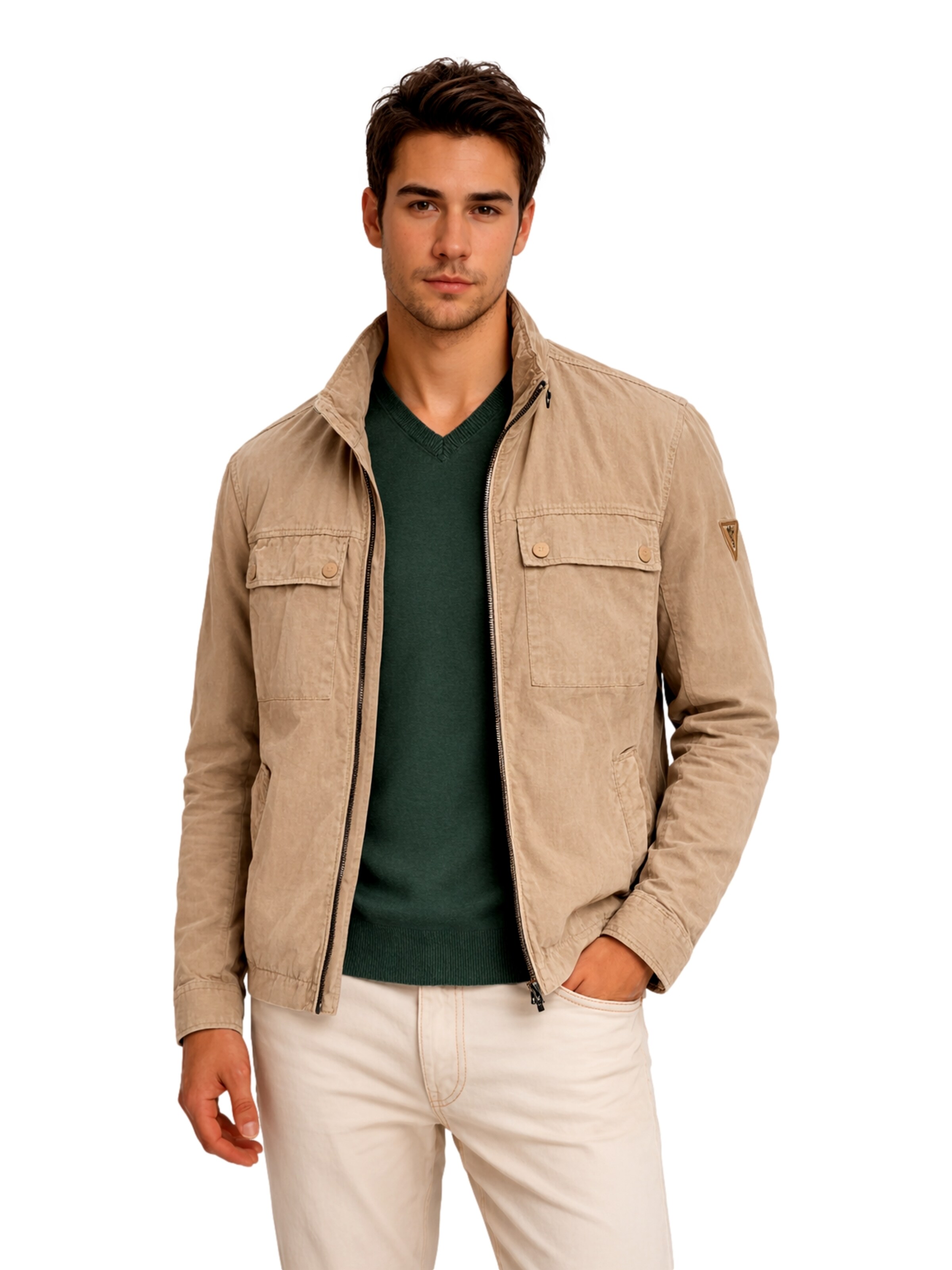 GUESS Átmeneti dzseki - bézs: elől