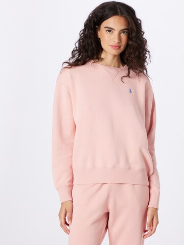 Sweat-shirt Polo Ralph Lauren en rose : devant