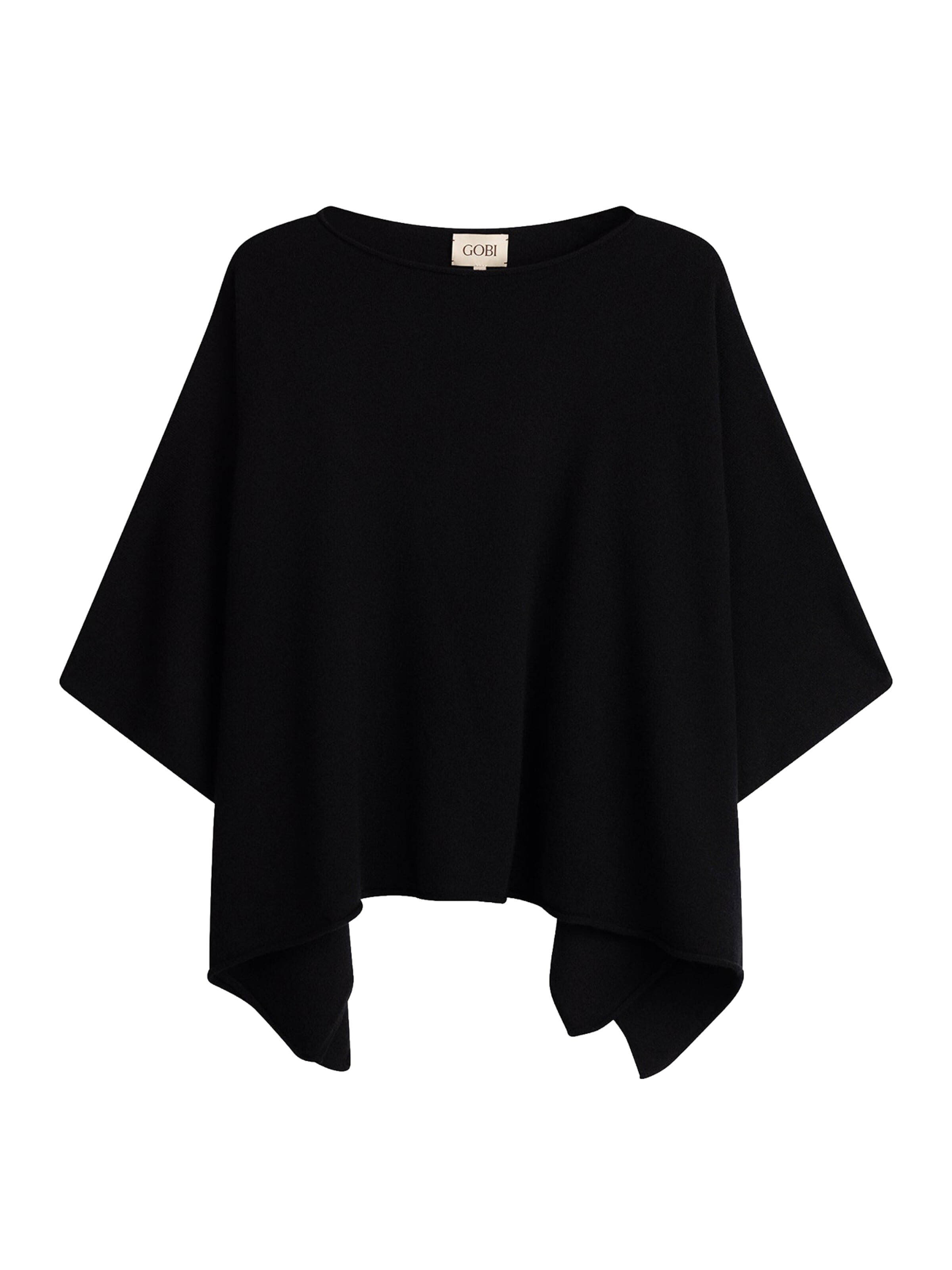 GOBI Cashmere Sveter 'Women's Timeless Knitted Poncho', veľkosť M-L - čierna, Produkt