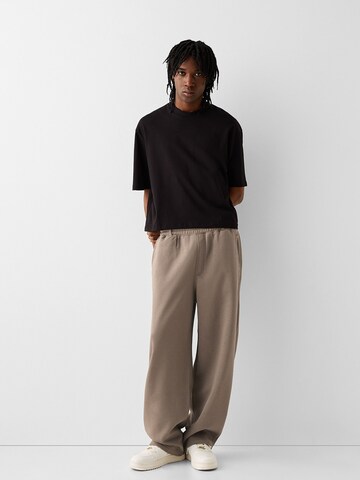 Bershka Wide leg Trousers in Beige