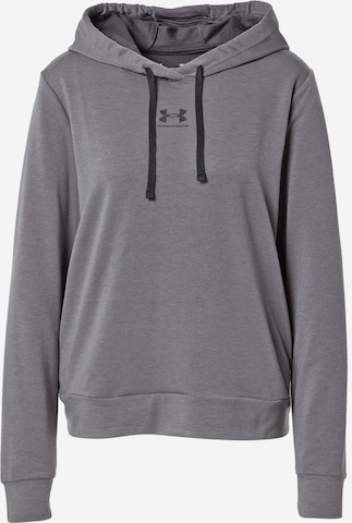 UNDER ARMOUR Sportief sweatshirt 'Rival' in Grijs: voorkant