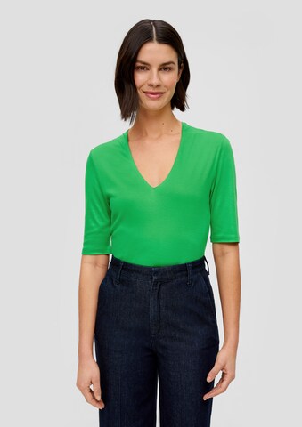 s.Oliver BLACK LABEL Shirt in Groen: voorkant