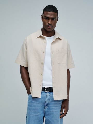 Salsa Jeans Comfort fit Overhemd in Beige: voorkant