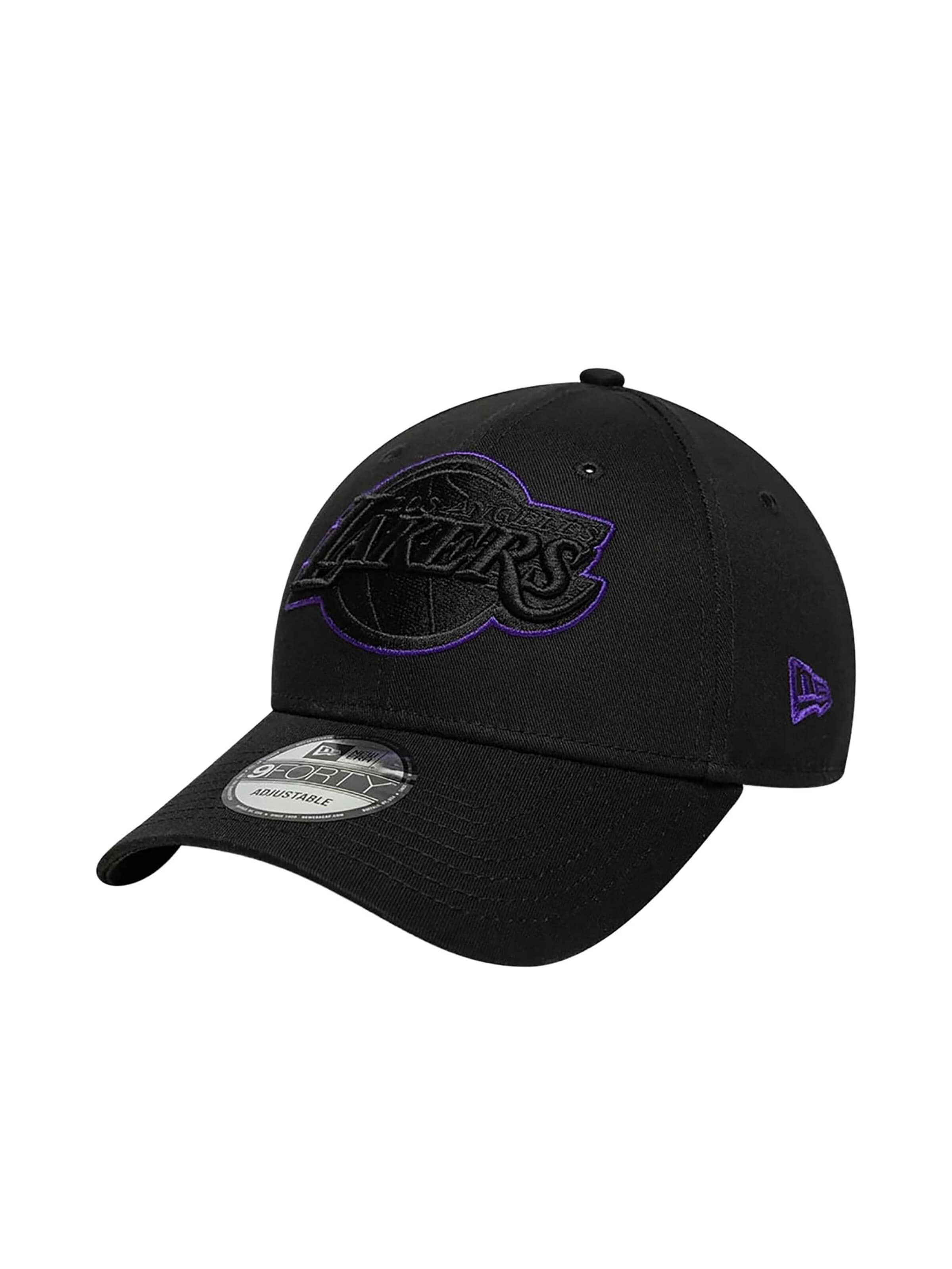 NEW ERA Athletic Cap '9FORTY Los Angeles Lakers NBA Outline' in 54-64 in Black, Item view