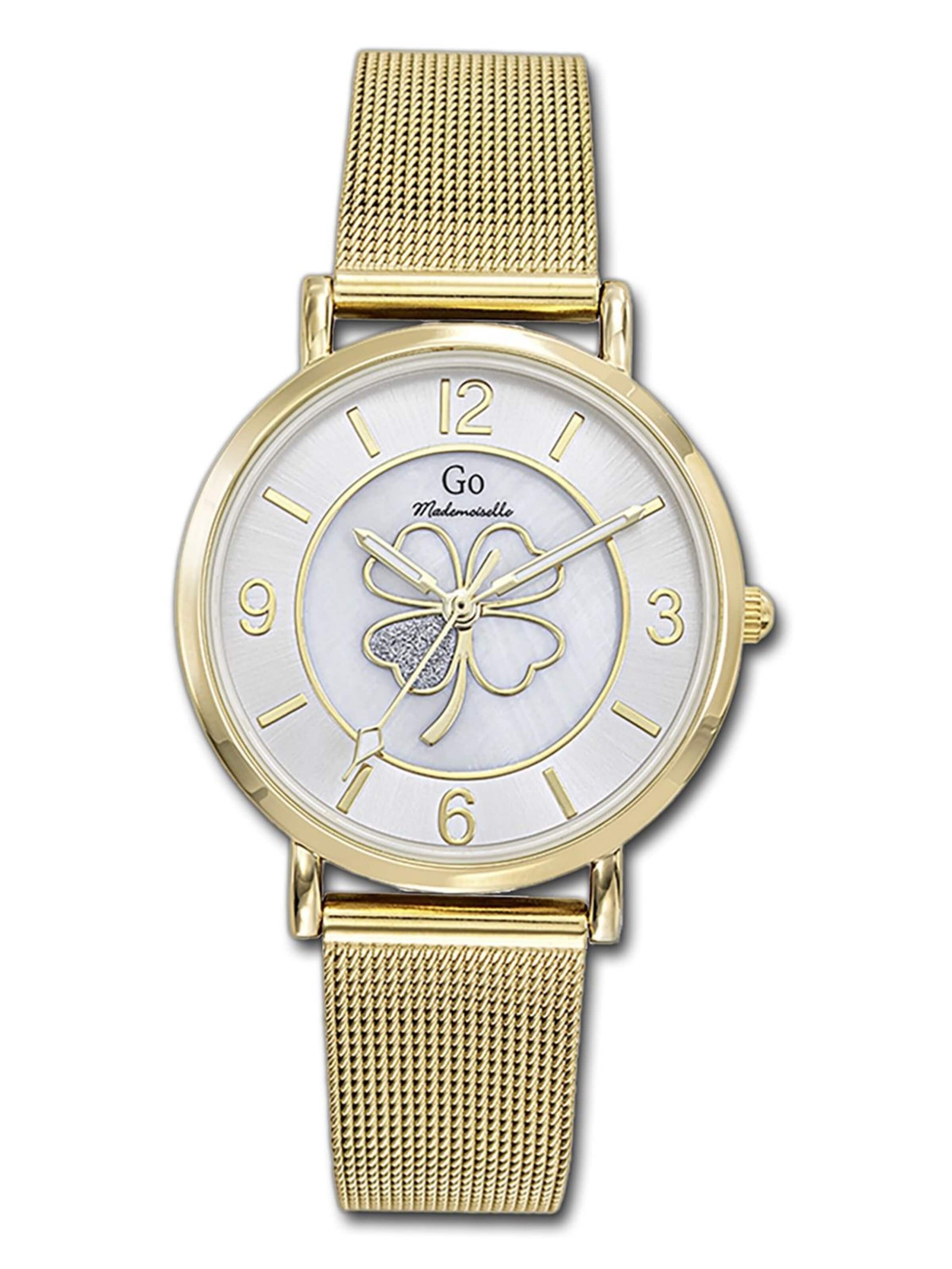 GO GirlOnly - Reloj analógico en oro: frente