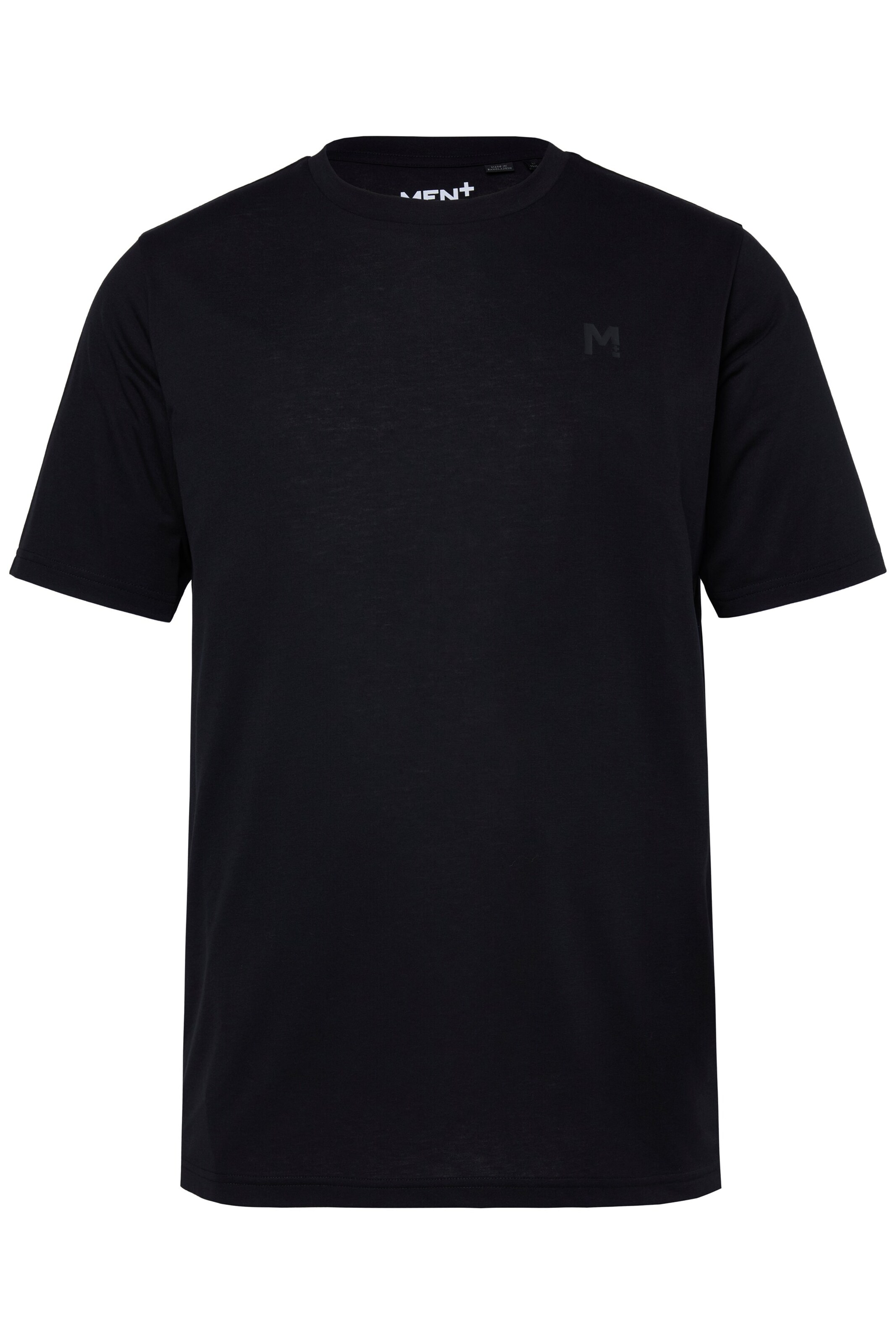 Men Plus Onderhemd in Zwart: voorkant