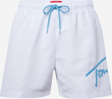 Tommy Jeans Badeshorts i hvid: forside