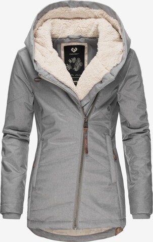 Ragwear Winter Jacket in Grey: front