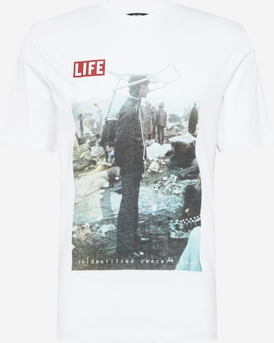 Only & Sons T-Shirt 'LIFE MAGAZINE' in mischfarben / weiß, Produktansicht