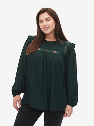 Zizzi Blouse 'BELLA' in Groen: voorkant