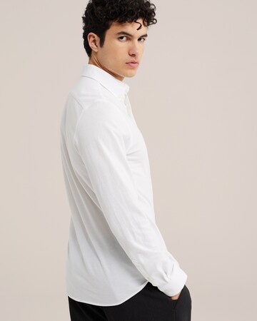 WE Fashion Slim fit Button Up Shirt in White