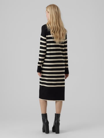 VERO MODA Knit dress 'Happiness' in Black