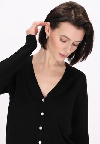 usha BLACK LABEL Knit cardigan 'Classic Look' in Black