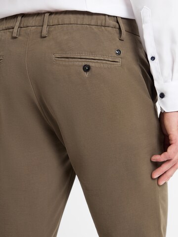 Alberto Slim fit Pleat-Front Pants 'Jump' in Green