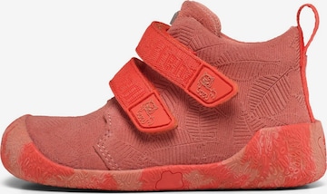 Affenzahn First-Step Shoes 'Lauflernschuh Leder Talky' in Orange: front