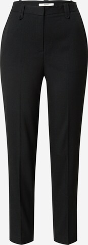 ESPRIT Slim fit Trousers with creases in Black: front