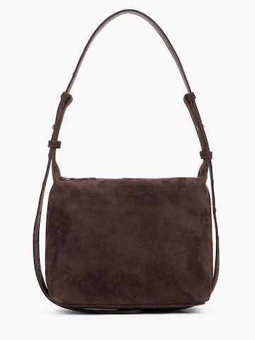 Borsa a spalla '9811' di Estro in marrone: frontale