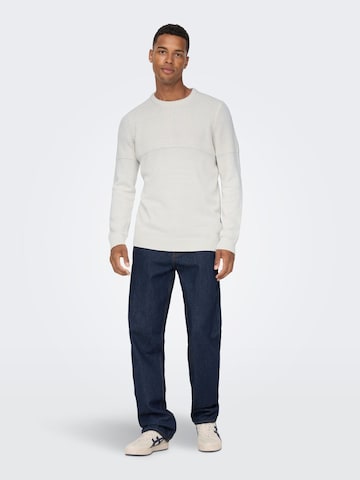 Pull-over Only & Sons en blanc