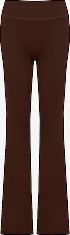 La V Sportbroek 'Flared sportlegging Fleur' in Bruin: voorkant