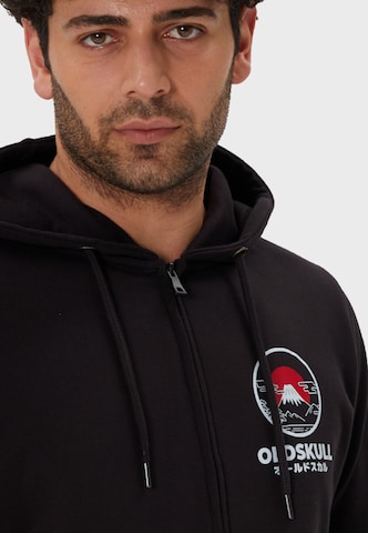 Oldskull Sweatjacke in Schwarz