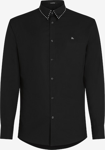 Karl LagerfeldRegular Fit Košulja 'Dna' - crna boja: prednji dio