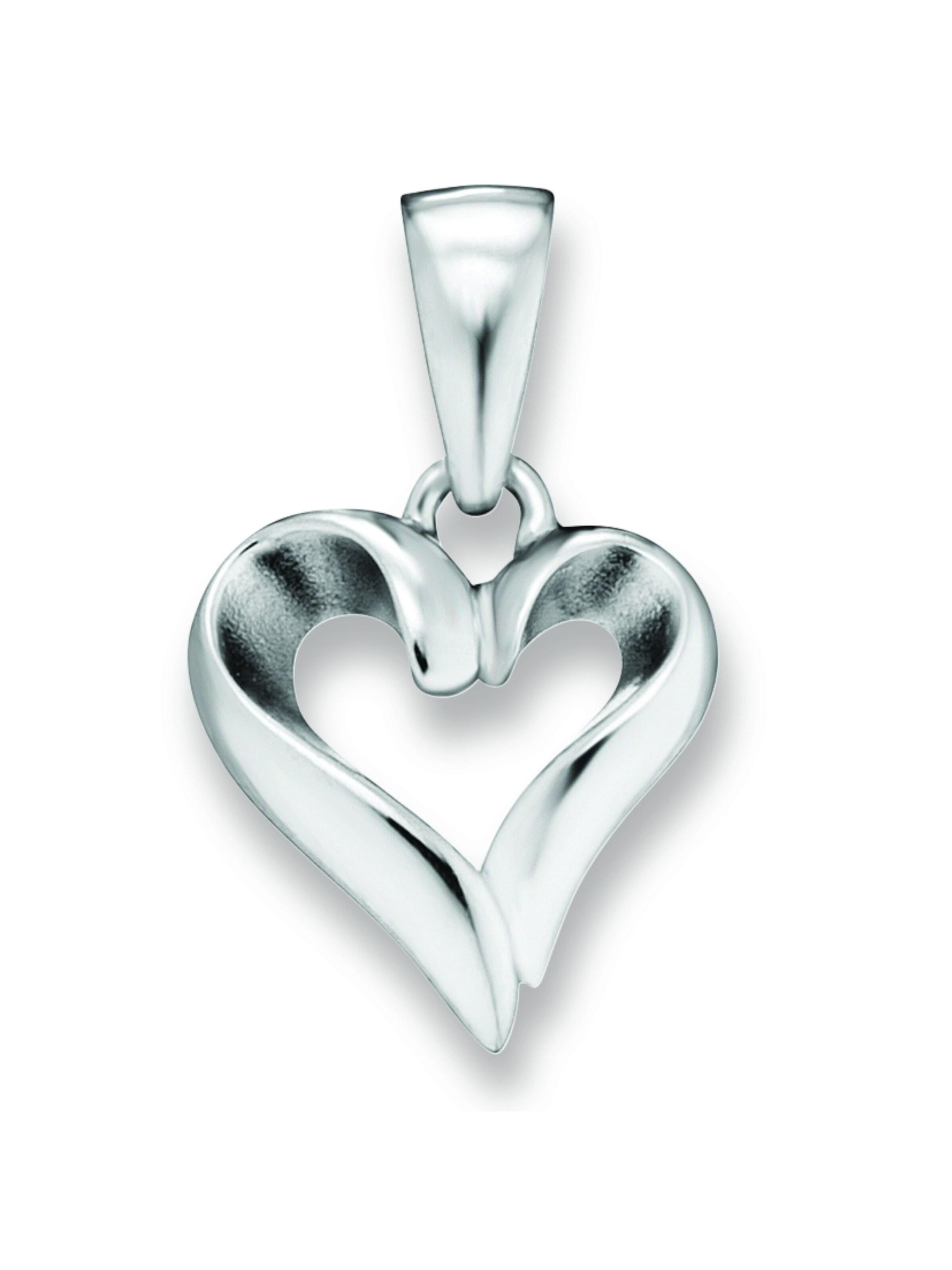 ONE ELEMENT Anhänger 'Herz' in Silber: Vorderseite