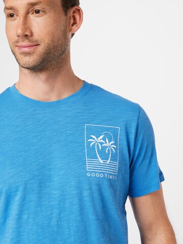 KnowledgeCotton Apparel T-Shirt 'Slub' (GOTS) in Blau