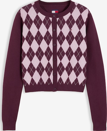 Cardigan 'Ess' Tommy Jeans en violet : devant