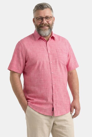 Men Plus Comfort Fit Hemd in Pink