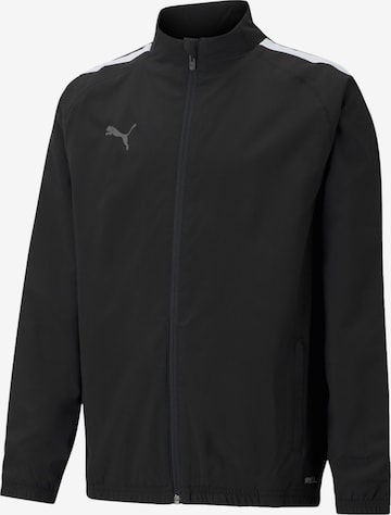 PUMA Athletic Jacket 'Team' in Black: front