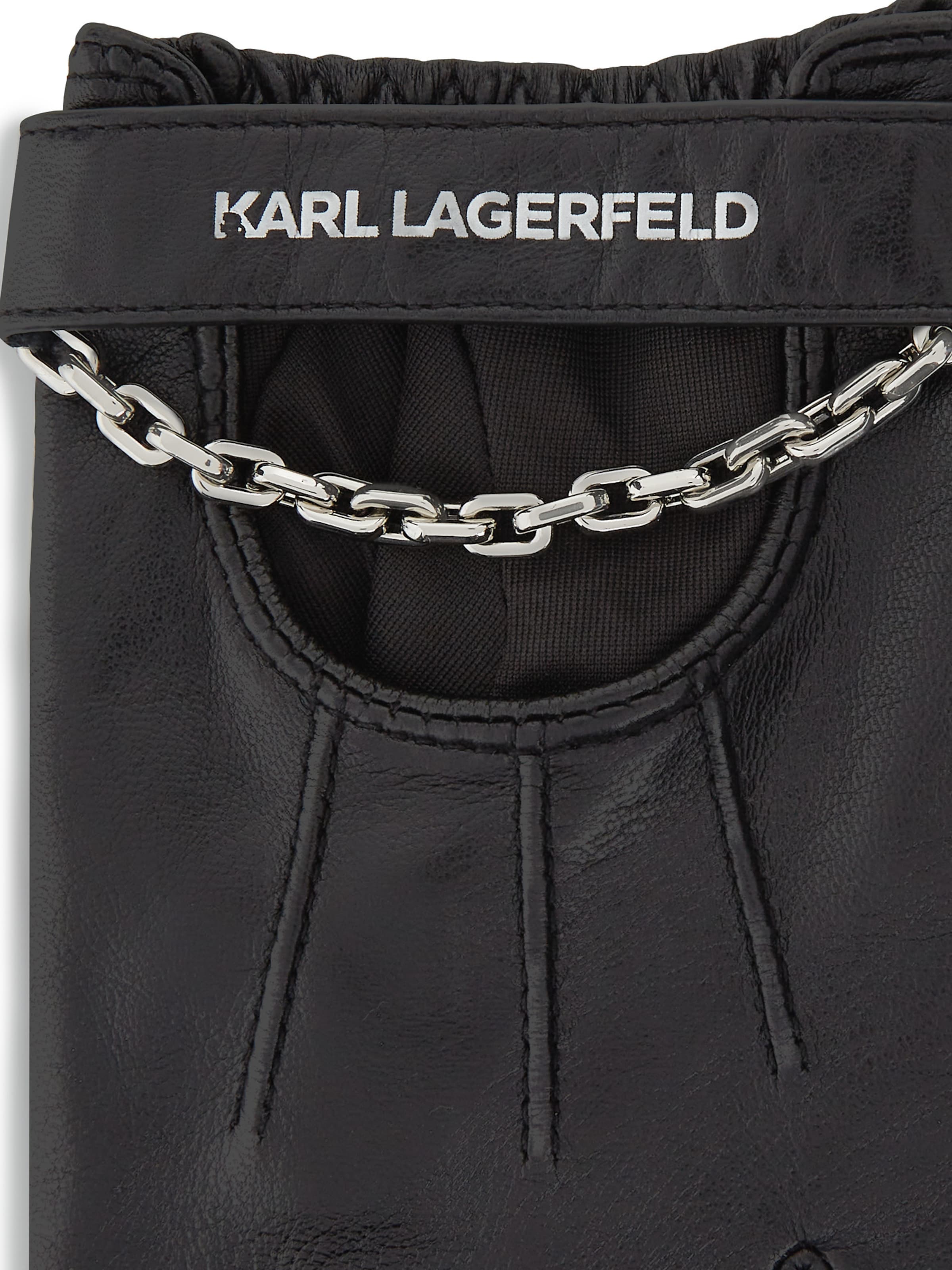 Karl Lagerfeld Korte fingerhandsker i sort