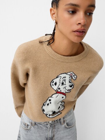 Pull-over Bershka en beige