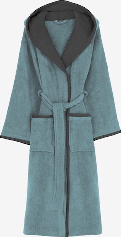 HOME AFFAIRE Long Bathrobe in Blue: front