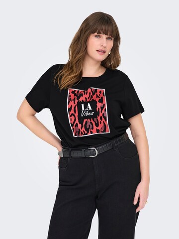 T-shirt 'CARBOOSTERY' ONLY Carmakoma en noir : devant