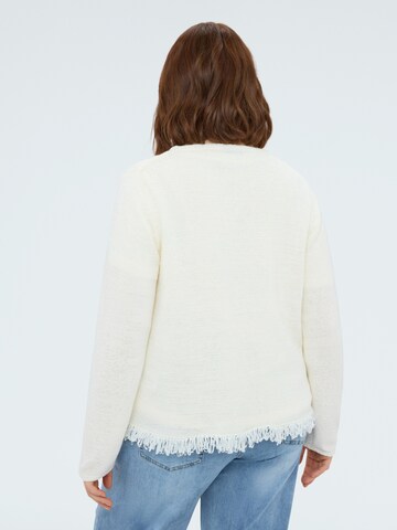 Cardigan Fiorella Rubino en blanc